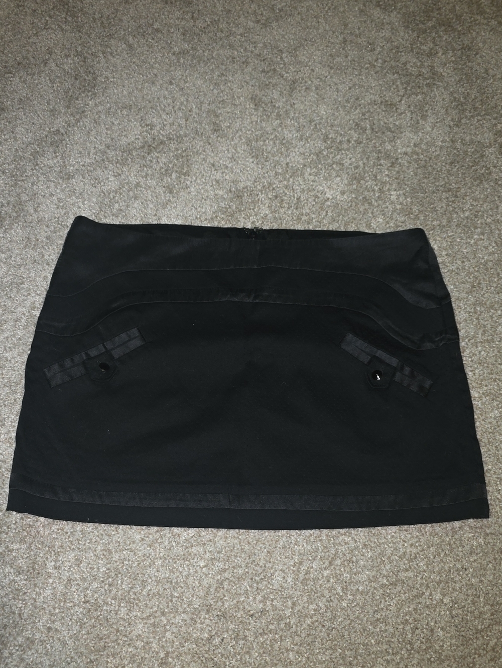 Marciano Black Mini Skirt with Trim Details